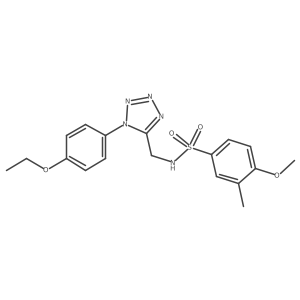 N-((1-(4-ethoxyphenyl)-1H-tetrazol-5-yl)methyl)-4-methoxy-3-methylbenzenesulfonamide Structure