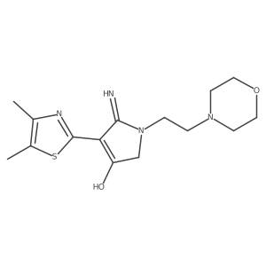 4-(4,5-dimethyl-1,3-thiazol-2-yl)-5-imino-1-[2-(morpholin-4-yl)ethyl]-2,5-dihydro-1H-pyrrol-3-ol结构式