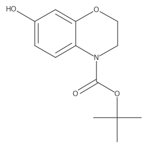 4-Tert-butoxycarbonyl-7-hydroxy-2,3-dihydrobenzo[1,4]oxazine结构式