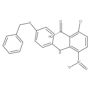 6-Chloro-2-(4-benzyloxyphenyl)amino-3-nitrobenzoic acid结构式
