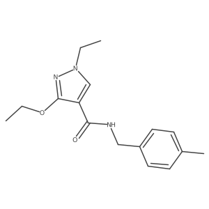 3-ethoxy-1-ethyl-N-(4-methylbenzyl)-1H-pyrazole-4-carboxamide Structure