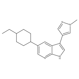 5-(4-ethylcyclohexyl)-3-(1-methylpyrazol-4-yl)-1H-pyrrolo[2,3-b]pyridine结构式