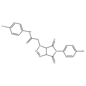 2-(5-(4-bromophenyl)-4,6-dioxo-4,5,6,6a-tetrahydropyrrolo[3,4-d][1,2,3]triazol-1(3aH)-yl)-N-(4-chlorophenyl)acetamide Structure