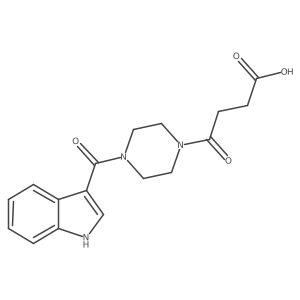 4-[4-(1H-indol-3-ylcarbonyl)piperazin-1-yl]-4-oxobutanoic acid结构式