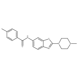 Cc1ccc(C(=O)Nc2ccc3nc(N4CCN(C)CC4)sc3c2)cc1结构式