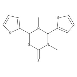 Tetrahydro-3,5-dimethyl-4,6-di-2-thienyl-2H-1,3,5-thiadiazine-2-thione Structure