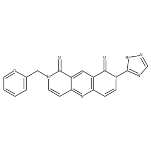 2-(pyridin-2-ylmethyl)-8-(1H-1,2,4-triazol-5-yl)pyrido[4,3-b][1,6]naphthyridine-1,9(2H,8H)-dione Structure
