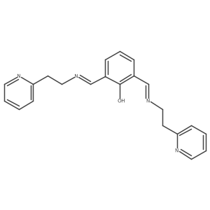2,6-Bis[[[2-(2-pyridinyl)ethyl]imino]methyl]phenol Structure