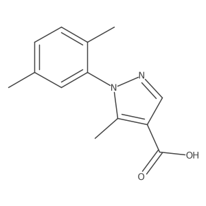 1-(2,5-dimethylphenyl)-5-methyl-1H-pyrazole-4-carboxylic acid结构式