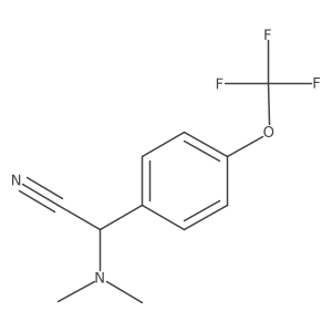 2-(Dimethylamino)-2-(4-(trifluoromethoxy)phenyl)acetonitrile Structure