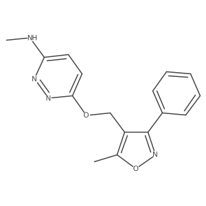 N-Methyl-6-[(5-methyl-3-phenyl-4-isoxazolyl)methoxy]-3-pyridazinamine Structure