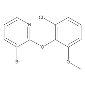3-Bromo-2-(2-chloro-6-methoxyphenoxy)pyridine Structure