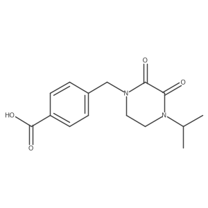4-[(4-Isopropyl-2,3-dioxopiperazin-1-yl)methyl]benzoic acid结构式