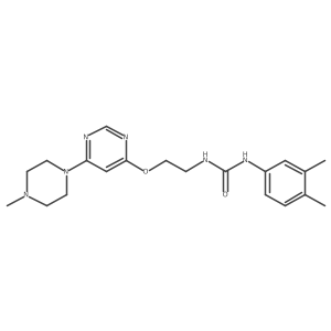 1-(3,4-Dimethylphenyl)-3-(2-((6-(4-methylpiperazin-1-yl)pyrimidin-4-yl)oxy)ethyl)urea结构式