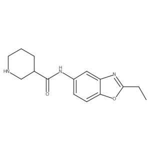N-(2-Ethyl-5-benzoxazolyl)-3-piperidinecarboxamide Structure