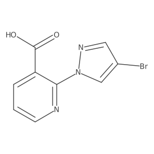 2-(4-bromo-1H-pyrazol-1-yl)pyridine-3-carboxylic acid结构式