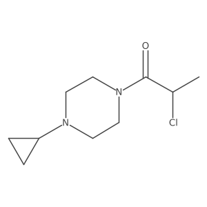 2-Chloro-1-(4-cyclopropylpiperazin-1-yl)propan-1-one Structure