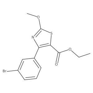 Ethyl 4-(3-bromophenyl)-2-methoxy-5-thiazolecarboxylate Structure