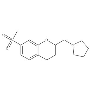 1-{[7-(Methylsulfonyl)-3,4-dihydro-2H-chromen-2-YL]methyl}pyrrolidine结构式