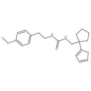 1-(4-Methoxyphenethyl)-3-((1-(thiophen-2-yl)cyclopentyl)methyl)urea Structure