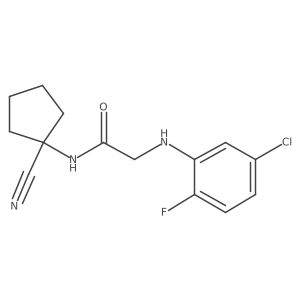 2-[(5-chloro-2-fluorophenyl)amino]-N-(1-cyanocyclopentyl)acetamide结构式