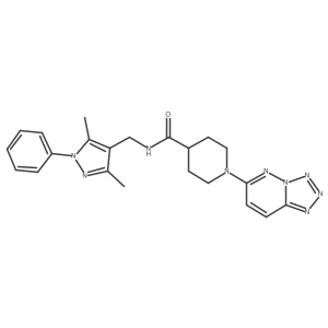 N-[(3,5-Dimethyl-1-phenyl-1H-pyrazol-4-yl)methyl]-1-tetrazolo[1,5-b]pyridazin-6-yl-4-piperidinecarboxamide Structure