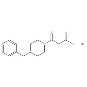 3-(4-Benzyl-1-piperazinyl)-3-oxopropanoic acid hydrochloride Structure