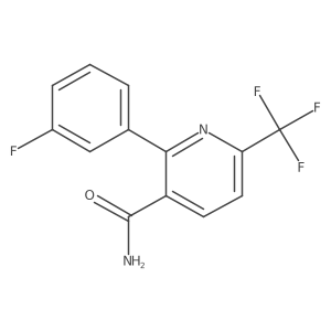 2-(3-Fluorophenyl)-6-(trifluoromethyl)nicotinamide结构式
