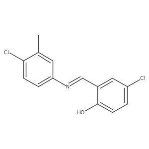 4-chloro-2-{(E)-[(4-chloro-3-methylphenyl)imino]methyl}phenol结构式