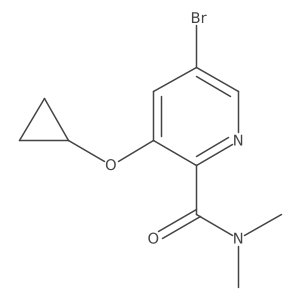 5-Bromo-3-cyclopropoxy-N,N-dimethylpicolinamide Structure