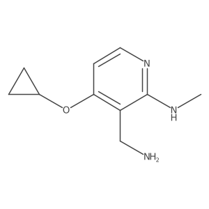 3-(Aminomethyl)-4-cyclopropoxy-N-methylpyridin-2-amine结构式