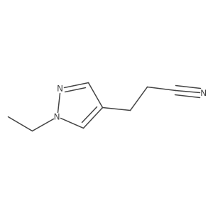 3-(1-Ethyl-1h-pyrazol-4-yl)propanenitrile结构式