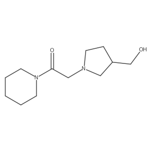 2-[3-(Hydroxymethyl)pyrrolidin-1-yl]-1-(piperidin-1-yl)ethan-1-one Structure