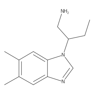 2-(5,6-dimethyl-1H-1,3-benzodiazol-1-yl)butan-1-amine结构式