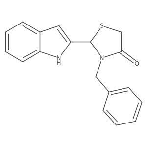 3-Benzyl-2-(1h-indol-2-yl)-thiazolidin-4-one结构式
