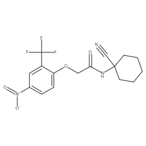 N-(1-cyanocyclohexyl)-2-[4-nitro-2-(trifluoromethyl)phenoxy]acetamide结构式