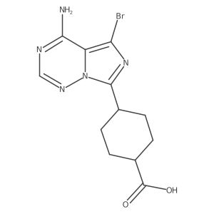 trans-4-(4-Amino-5-bromo-imidazo[5,1-f][1,2,4]triazin-7-yl)-cyclohexanecarboxylic acid结构式