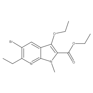 Ethyl 5-bromo-3-ethoxy-6-ethyl-1-methyl-1H-pyrrolo[2,3-b]pyridine-2-carboxylate Structure