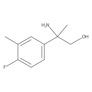 2-Amino-2-(4-fluoro-3-methylphenyl)propan-1-ol结构式