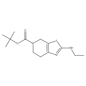 1,1-Dimethylethyl 2-(ethylamino)-6,7-dihydrothiazolo[5,4-c]pyridine-5(4H)-carboxylate结构式