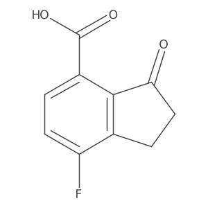 7-fluoro-3-oxo-2,3-dihydro-1H-indene-4-carboxylic acid结构式