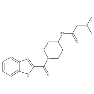N-[1-(1H-indol-2-ylcarbonyl)piperidin-4-yl]-3-methylbutanamide Structure