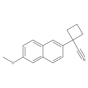 1-(6-Methoxynaphthalen-2-yl)cyclobutane-1-carbonitrile结构式