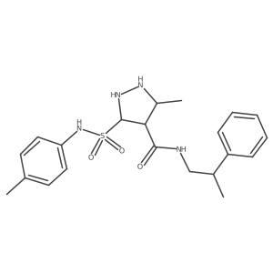 3-methyl-5-[(4-methylphenyl)sulfamoyl]-N-(2-phenylpropyl)-1H-pyrazole-4-carboxamide Structure