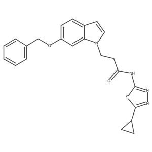 3-(6-(benzyloxy)-1H-indol-1-yl)-N-(5-cyclopropyl-1,3,4-thiadiazol-2-yl)propanamide Structure
