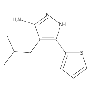 4-Isobutyl-3-(thiophen-2-yl)-1h-pyrazol-5-amine Structure