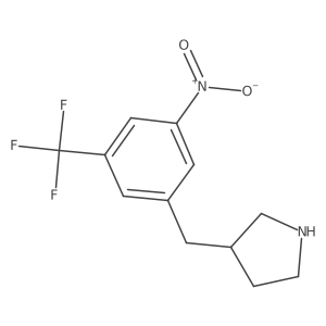 3-{[3-Nitro-5-(trifluoromethyl)phenyl]methyl}pyrrolidine Structure
