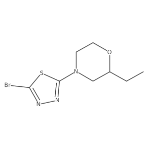 Morpholine, 4-(5-bromo-1,3,4-thiadiazol-2-yl)-2-ethyl-结构式