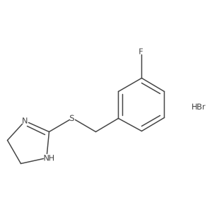 2-[(3-fluorobenzyl)thio]-4,5-dihydro-1H-imidazole hydrobromide结构式