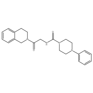 N-[2-(3,4-dihydroisoquinolin-2(1H)-yl)-2-oxoethyl]-4-phenylpiperazine-1-carboxamide结构式